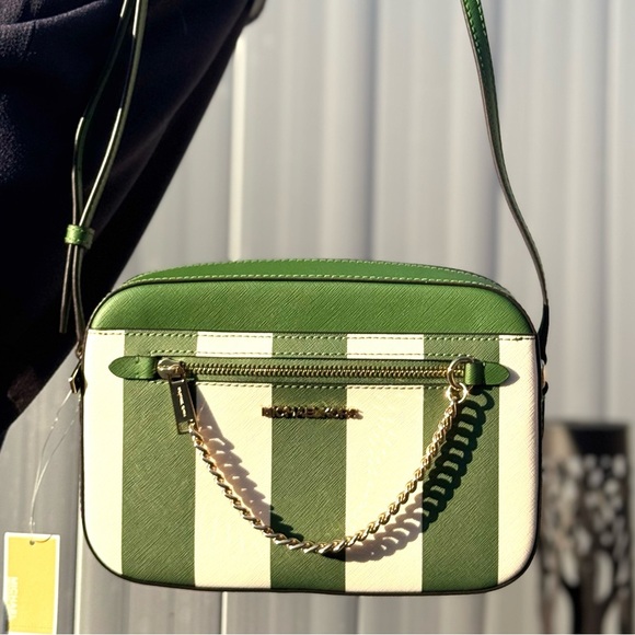 Michael Kors Large EW Crossbody Bag Fern Green Multi - Picture 3 of 8